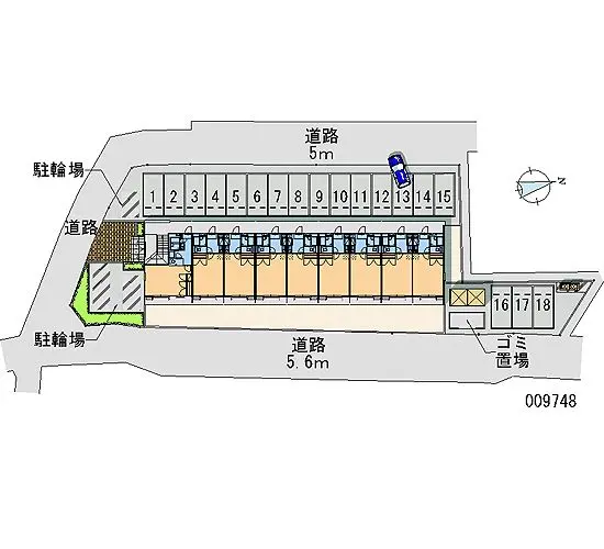 ★手数料０円★筑紫野市二日市中央３丁目　月極駐車場（LP）